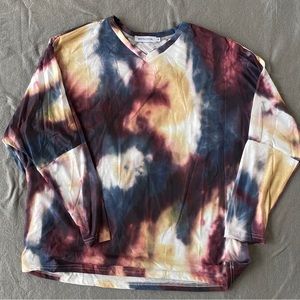 Misslook tie-dye, raglan sleeve shirt